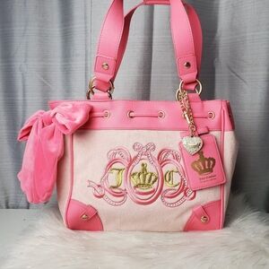 Juicy Couture Pink Tote with Signature Embroidery